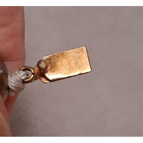 Chinese Export Painted Bead Necklace Gold Pink Red Flowers - Picture 10 of 10